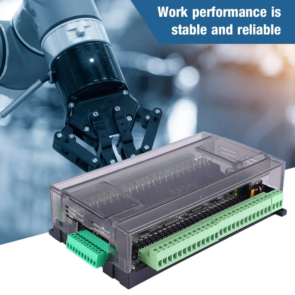 24V DC Przemysłowa Płytka Sterująca, FX3U 48MT 6 Kanałów 12K Tranzystorowy Programowalny Sterownik Logiczny Przemysłowa Płyta Sterownicza do Sterowania Automatyką
