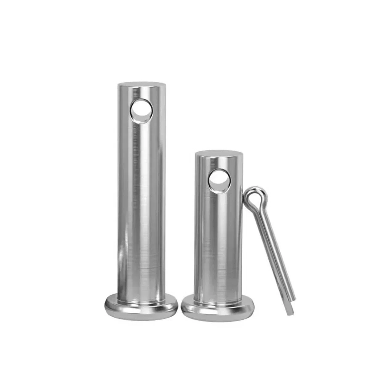 Sworzeń z łbem płaskim ze stali nierdzewnej M8 304 z otworem / zawiasem w kształcie litery T i zawleczką(M8x150mm 24sets)