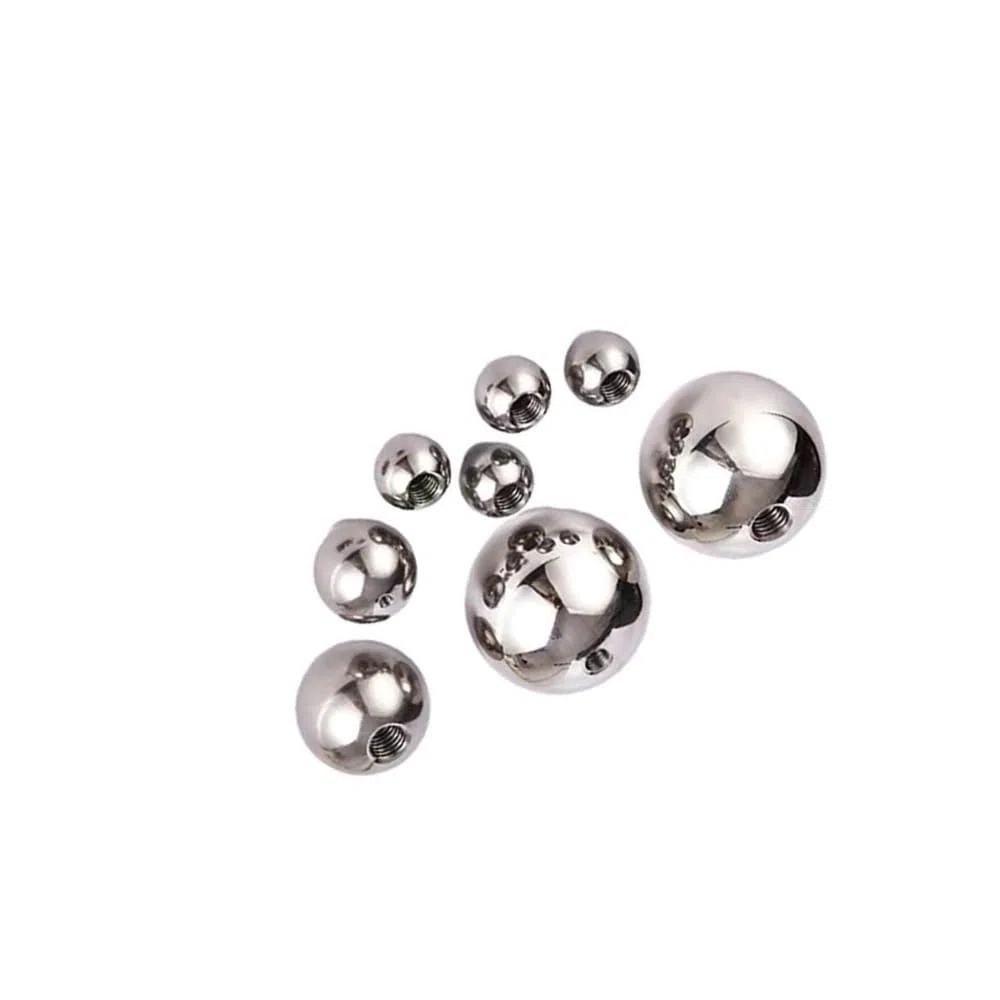 Śruba kulowa z pojedynczą nakrętką, gwint M10 304 Koraliki kulkowe SUS 15-60 mm Gwint żeński z półotworem Kulki z litego metalu(45mmx1pcs)