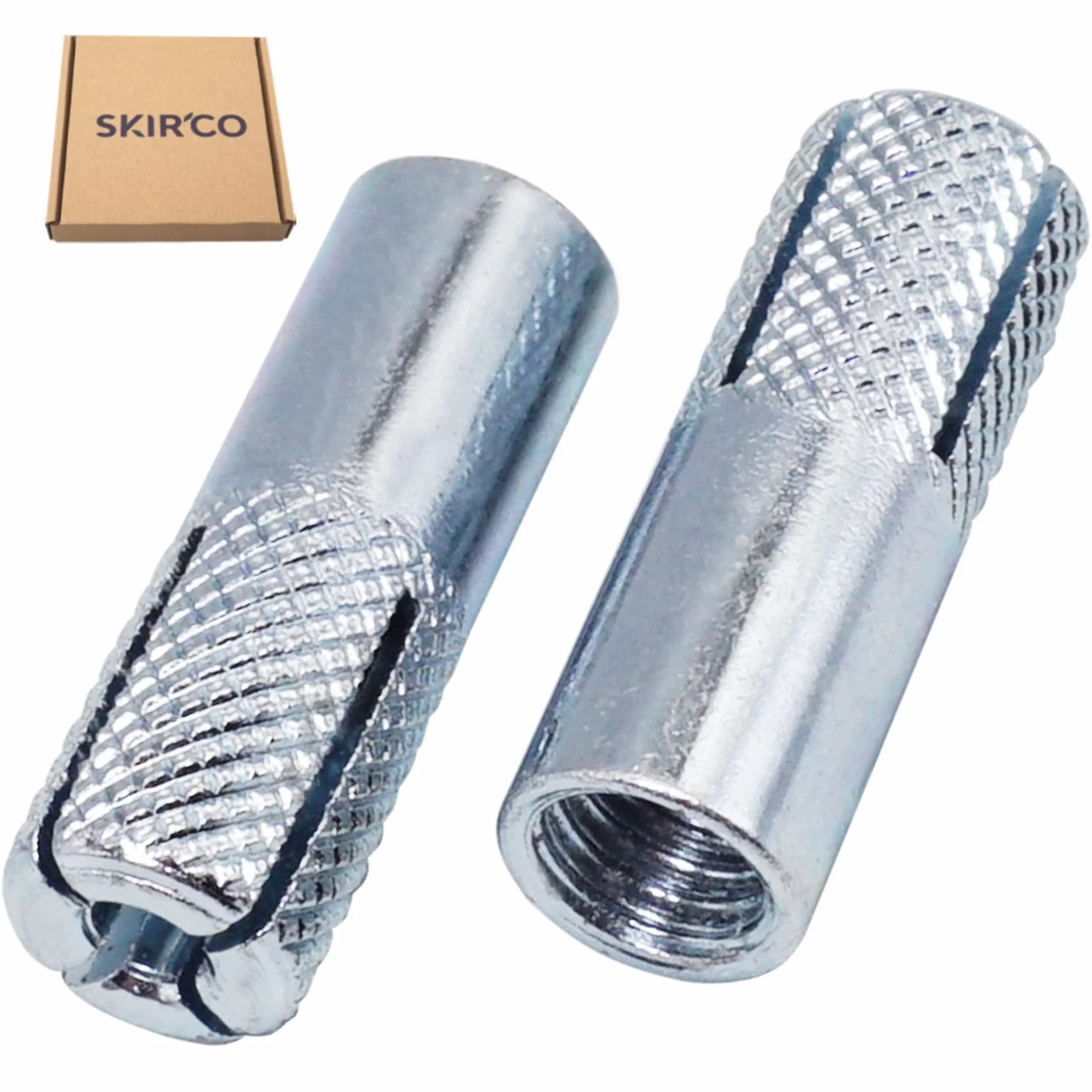 SKIR'CO (20 szt.) radełkowane kotwy wpuszczane M8 x 30 mm, tuleja rozporowa, kołki ścienne, kotwa betonowa