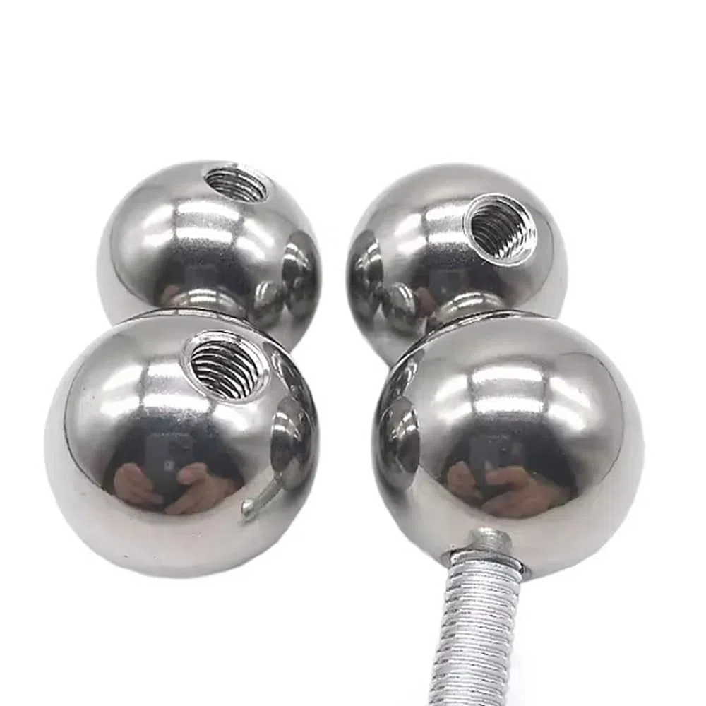Śruba kulowa z pojedynczą nakrętką, gwint M10 304 Koraliki kulkowe SUS 15-60 mm Gwint żeński z półotworem Kulki z litego metalu(45mmx1pcs)