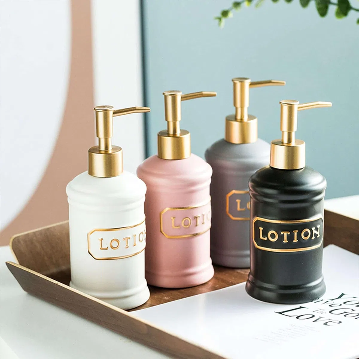 Ceramiczny dozownik mydła 340 ml 12 uncji Butelka z pompką do mydła w płynie do rąk Szampon Łazienka Kuchnia Biała