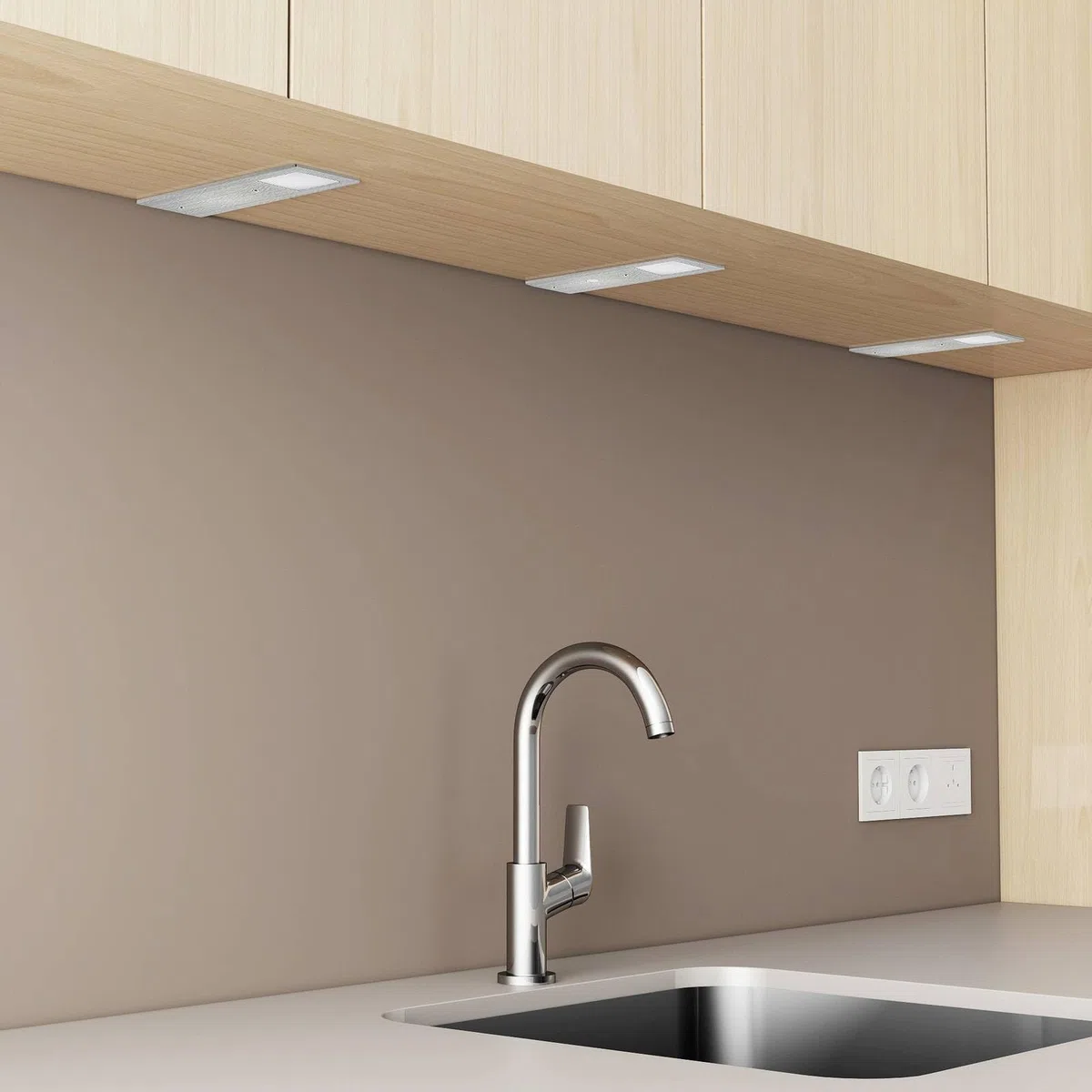 Arcchio 3 szt. LED -punktowa 'Nortra' z możliwością ściemniania, styl nowoczesny, m. in. do salonu, jadalni, kolor aluminiowy, szary, cynkowy, aluminium