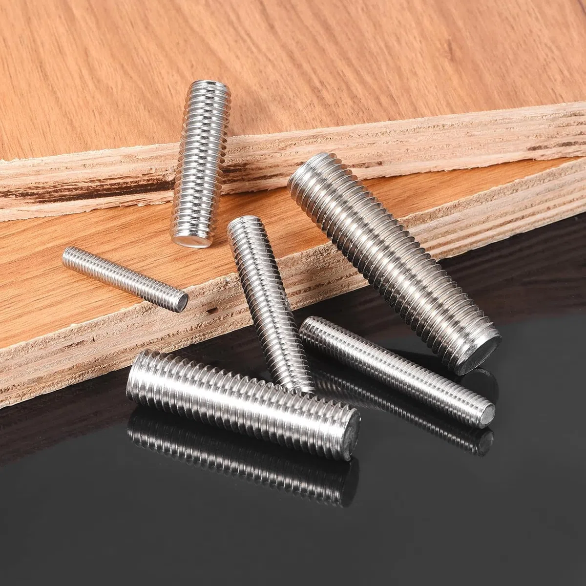 Pręty gwintowane o ruchu liniowym, pręty całkowicie gwintowane Stal nierdzewna 316 M3 16-300 mm(M3x60mm (10pcs))