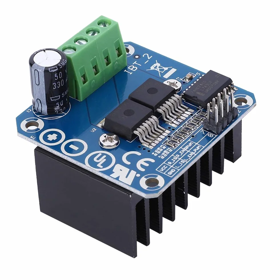 Moduł Napędu Silnika Yctze BTS7960 43A o Dużej Mocy do Inteligentnego Samochodu, Komponenty Elektryczne ze Sterownikiem Silnika z Mostkiem H 29 V